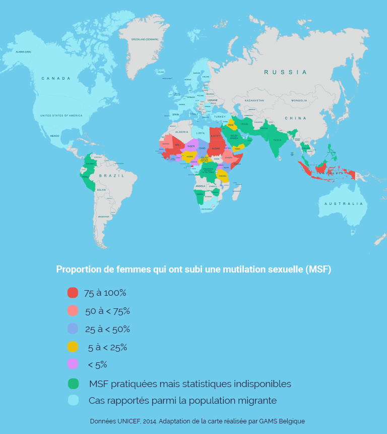 Proportion de femmes qui ont subi ume mutilation sexuel (MSF)